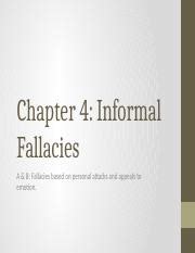 Chapter 4 Informal Fallacies Csun