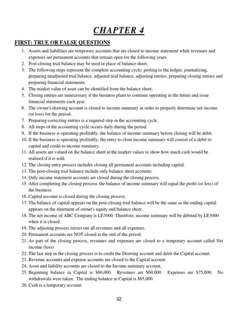 Chapter 4 Test Bank