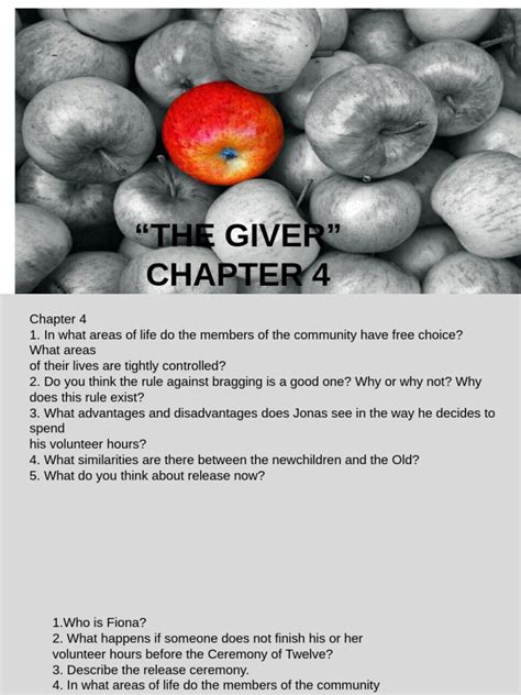 Chapter 4 The Giver Edl