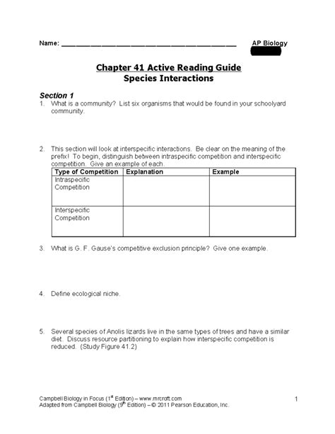 Chapter 41 Ap Bio Guide