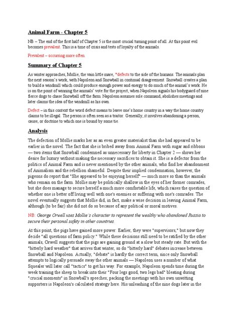 Chapter 5 Animal Farm Sparknotes
