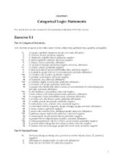 Chapter 5 Categorical Logic Statements Exercise 5