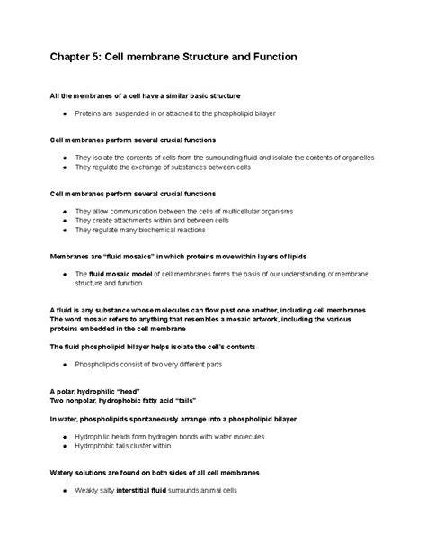 Chapter 5 Cell Structure Function Crossword Answer Key