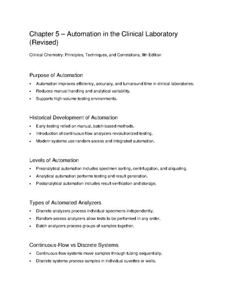 Chapter 5 Clinical Laboratories General Provisions