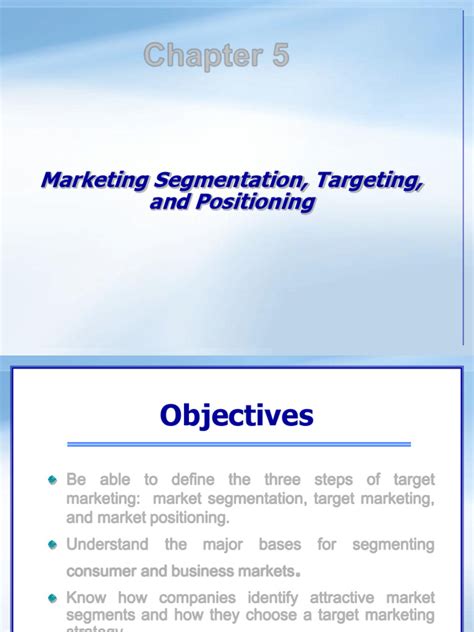 Chapter 5 Market Segmentation And Targeting Strategies