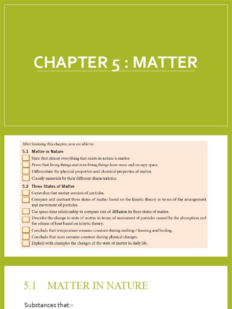 Chapter 5 Matter In Motion Focus Notes Cobb Learning