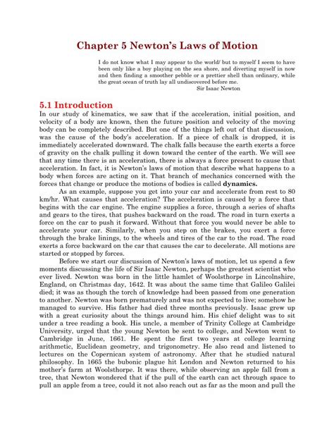 Chapter 5 Newtons Laws Of Motion