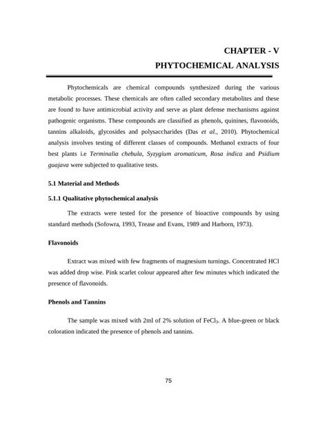 Chapter 5 Phytochemical Analysis And Characterization Of