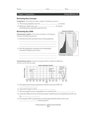 Chapter 5 Populations Section Review 1 Answer Key