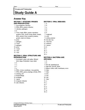 Chapter 5 Study Guide Answer Key