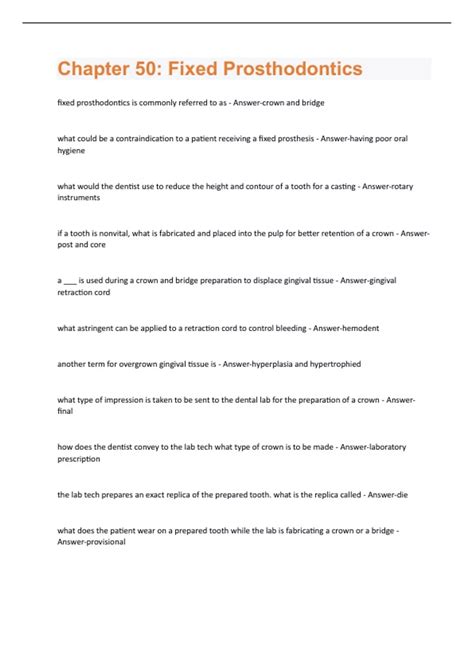 chapter 50 fixed prosthodontics