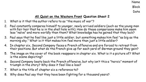 Chapter 6 All Quiet On The Western Front