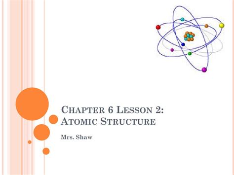 Chapter 6 Atomic Structure And Chemical Bonds