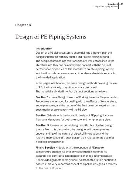 Chapter 6 Design Of Pe Piping Systems