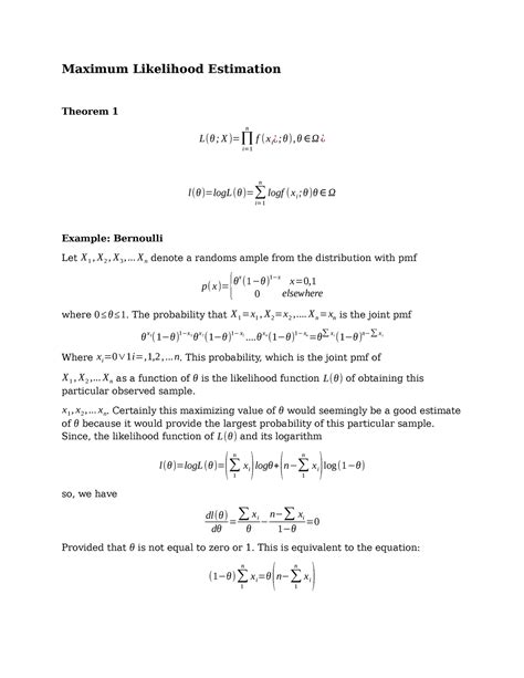 Chapter 6 Maximum Likelihood Analysis Of Dynamic