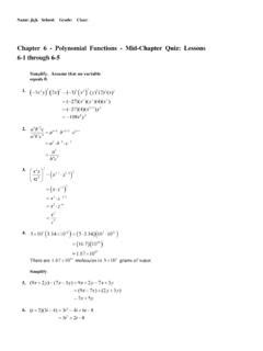 chapter 6 polynomial functions mid chapter quiz