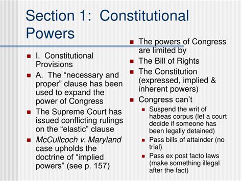 Chapter 6 Section 1 Constitutional Powers Flashcards Quizlet Congressional Powers Worksheet Answers - Congressional Powers Worksheet Answers