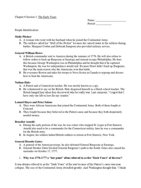Chapter 6 Section 1 The Right To Vote Answer Key