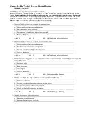 Chapter 6 The Tradeoff Between Risk And Return Userpage