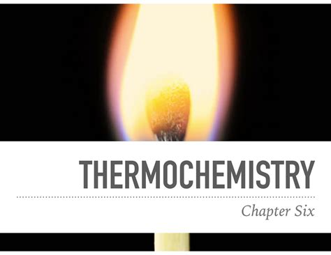 Chapter 6 Thermochemistry Faculty Rmu