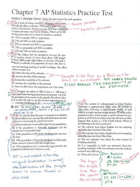 Chapter 7 Ap Stat Test
