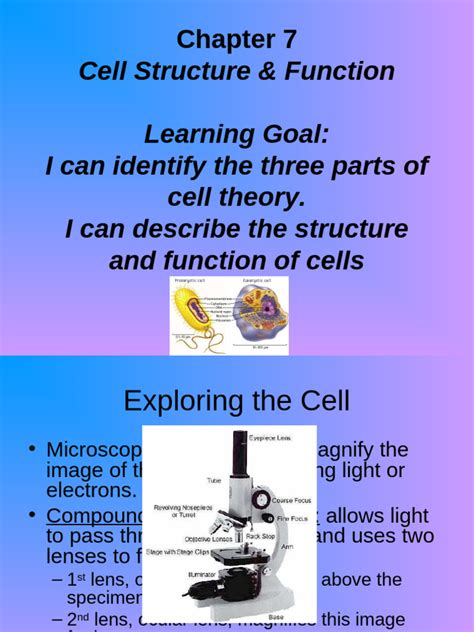 Chapter 7 Cell Structure And Function 7 1 Life Is Cellular