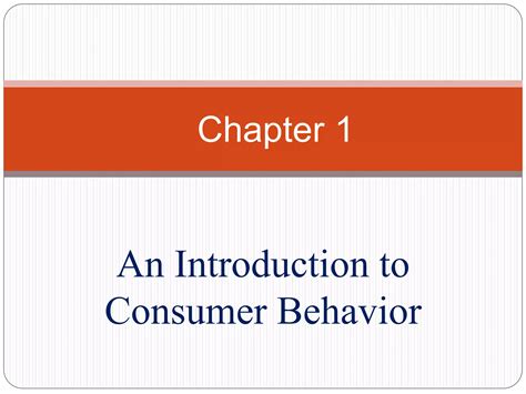 Chapter 7 Consumer Behavior Introduction