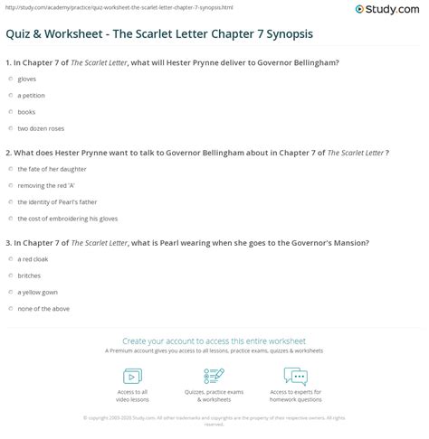 Chapter 7 Of The Scarlet Letter