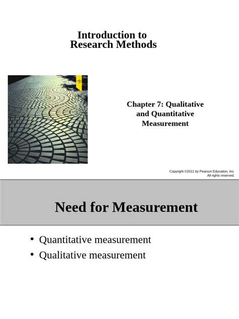 Chapter 7 Qualitative Quantitative Measurement