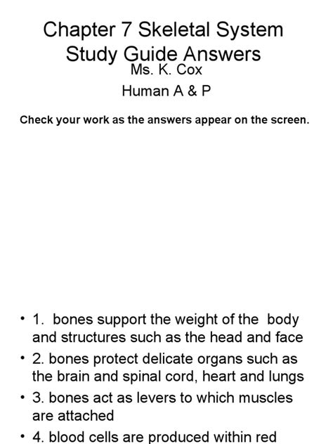 Chapter 7 Skeletal System Answers Peiliaoore