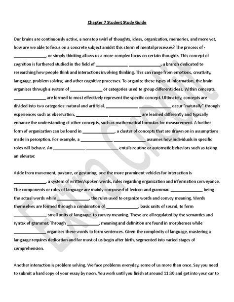 Chapter 7 Student Activity Sheet Budget Answers