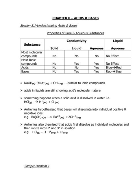 Chapter 8 Acids Bases And Ph Quia