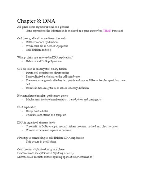 Chapter 8 From Dna To Proteins Vocabulary Practice