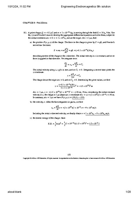 Chapter 8 Of Engineering Electromagnetics William Hayt
