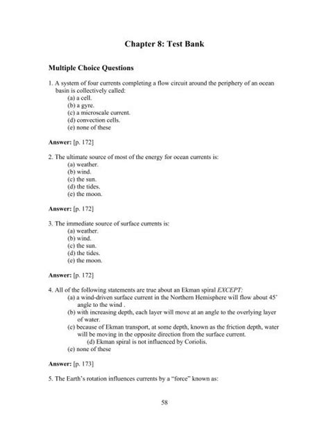 Chapter 8 Test Bank