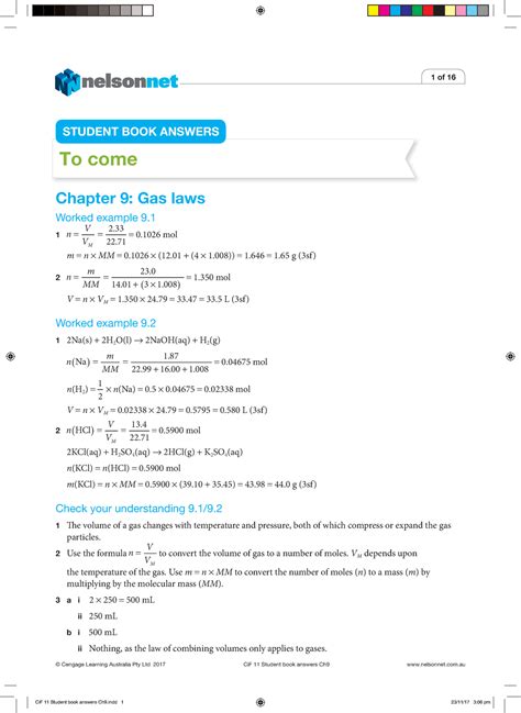 Chapter 9 Notes Cengage Learning