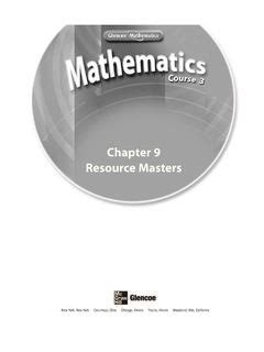 Chapter 9 Resource Master To Accompany Glencoe Advanced Mathematical Concepts Precalculus With Applications Chapter 9