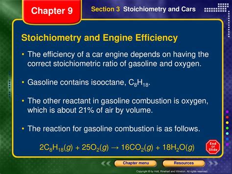 Chapter 9 Section 3 Stoichiometry Answers