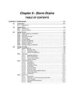 Chapter 9 Storm Drains