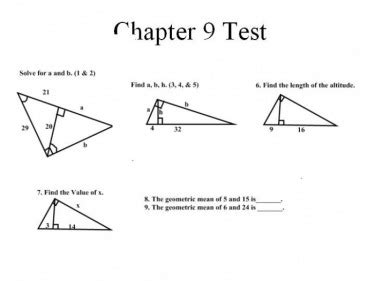 Chapter 9 Test Geometry