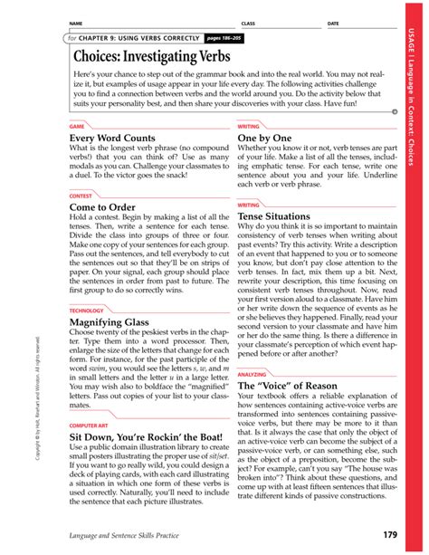 Chapter 9 Using Verbs Correctly Active And Passive Voice