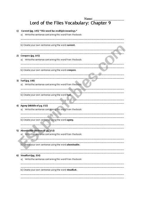 Chapter 9 Vocabulary Practice