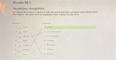 chapter assessment prueba 5a 1
