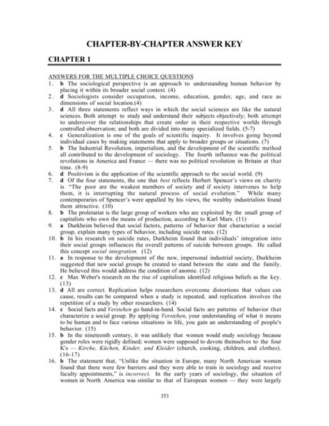 chapter by chapter answer key