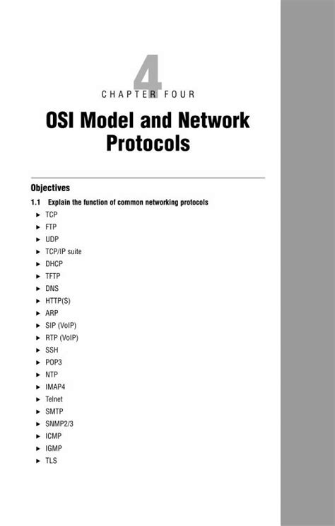 chapter four osi model and network protocols