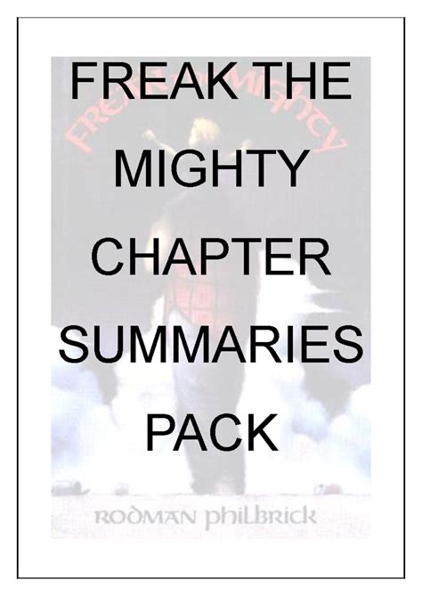 Chapter Summaries Of Freak The Mighty