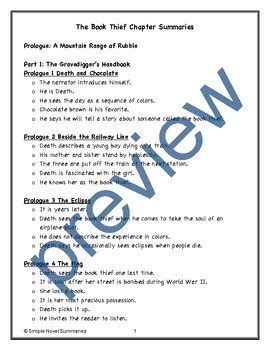 Chapter Summaries Of The Thief