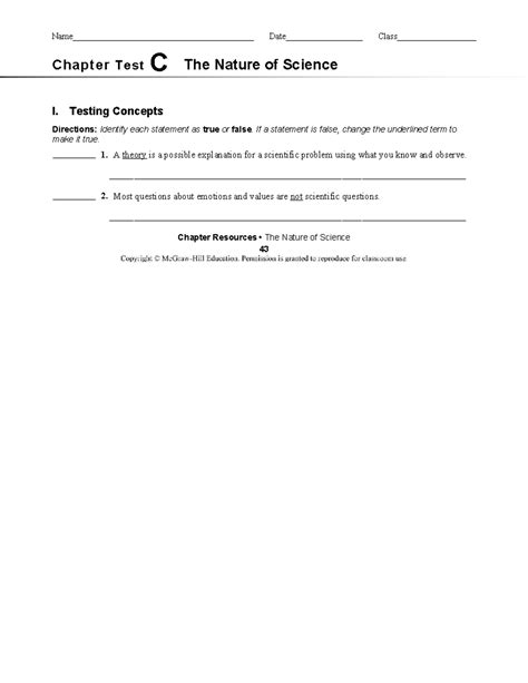 chapter test c the cell in action