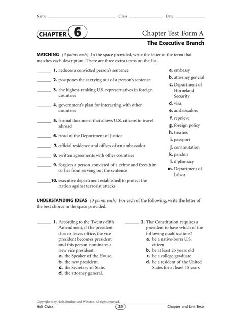 Chapter Test Form A Chapter 7