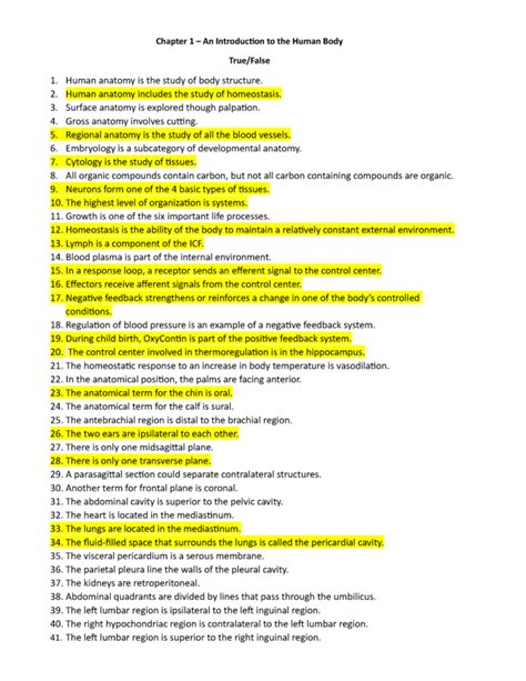 Download Chapter 1 An Introduction To Anatomy And Physiology Answers 